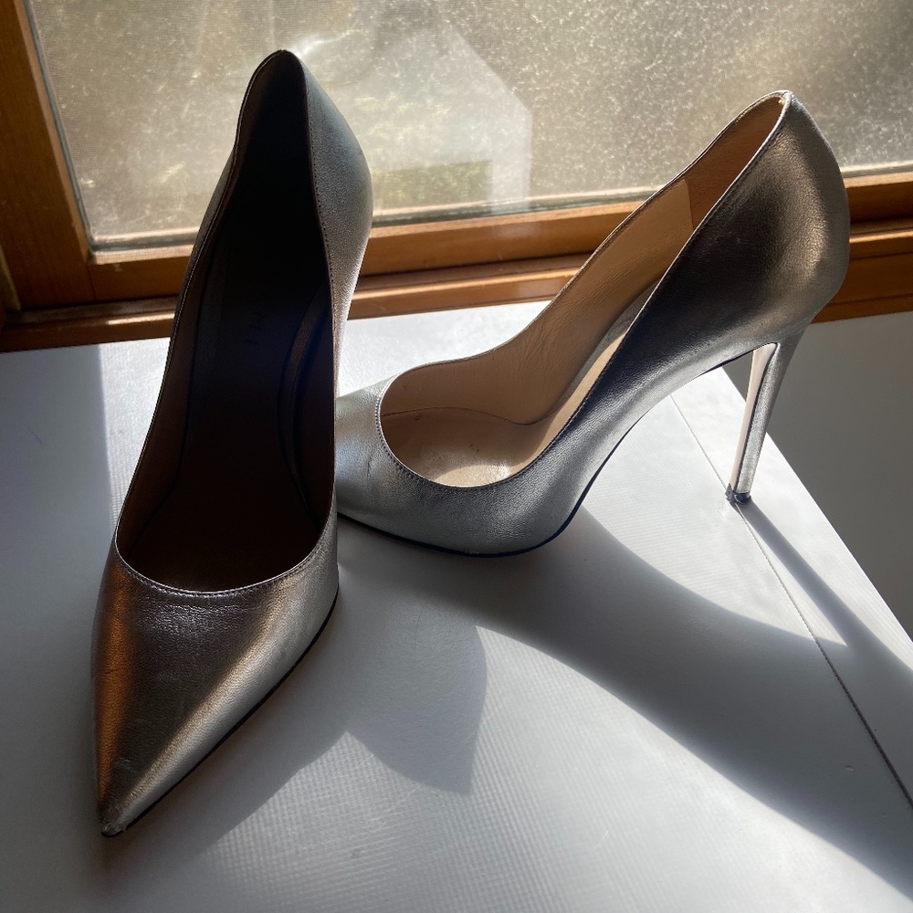 Silver Metallic Heels